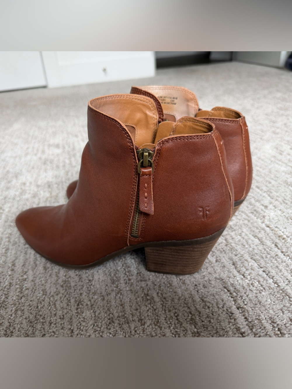 Frye Brown Leather Ankle Booties